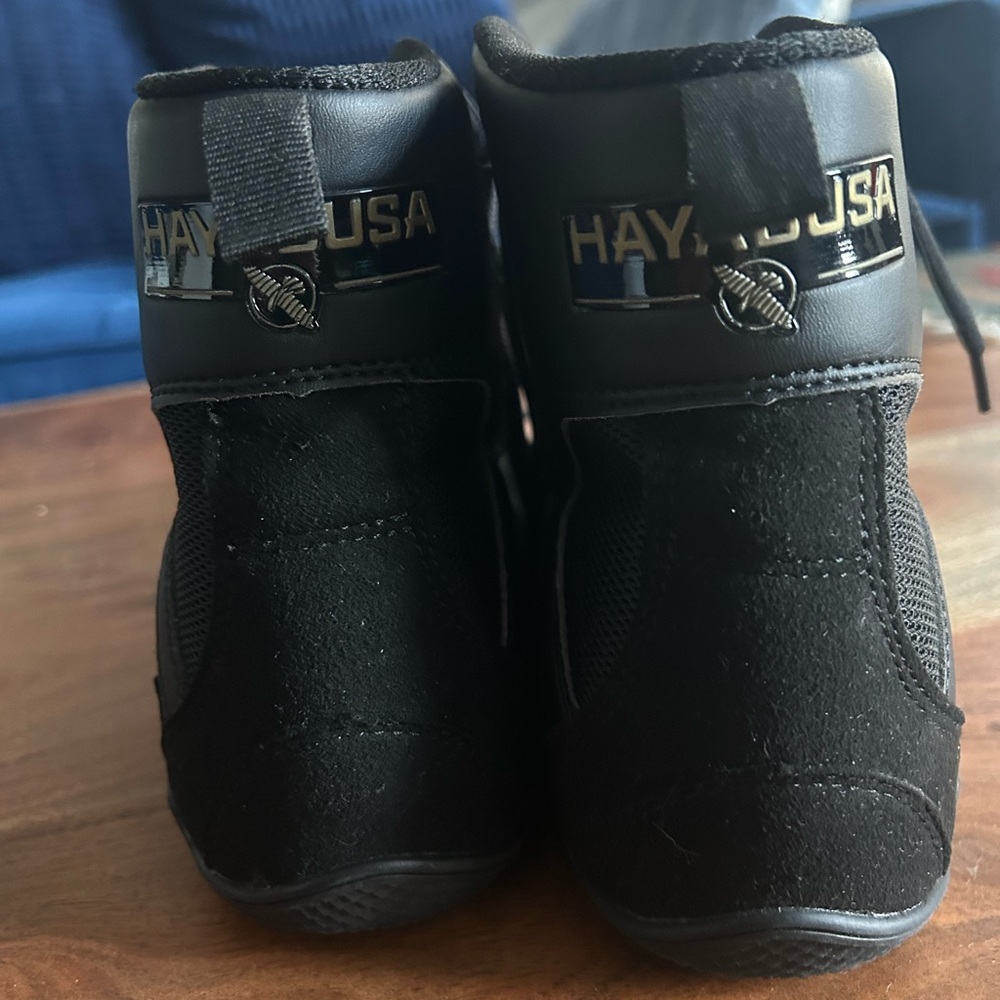 Hayabusa Size 7 Black Men's Wrestling/Pro Boxing Shoes - Picture 2 of 5